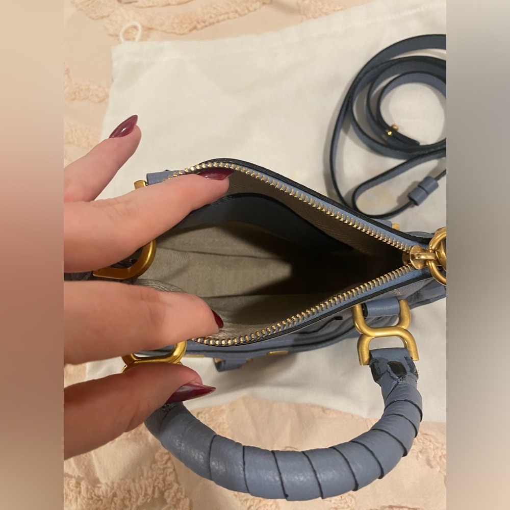 Chloé Marcie Mini in Light Blue - Picture 8 of 16